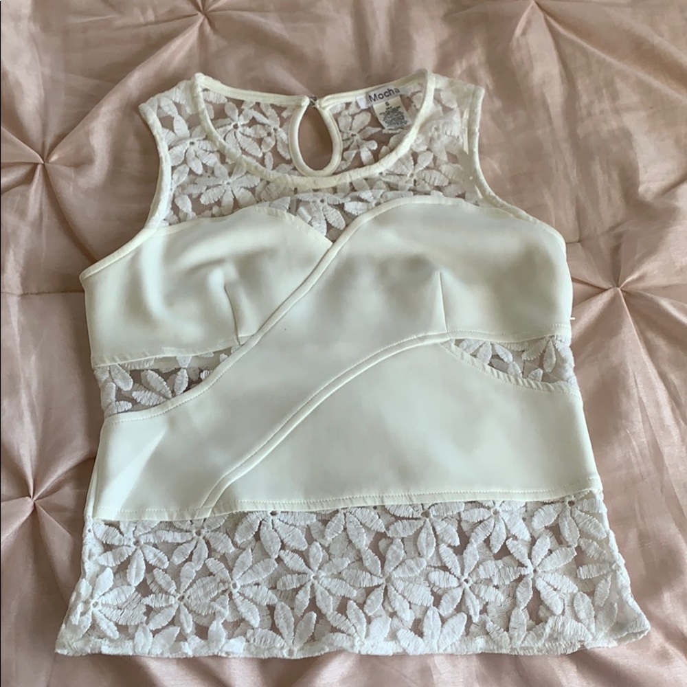 White lace top. Never worn